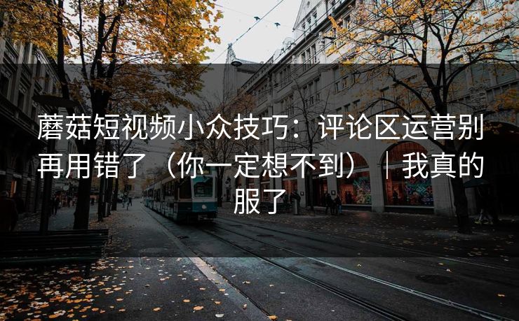 蘑菇短视频小众技巧：评论区运营别再用错了（你一定想不到）｜我真的服了
